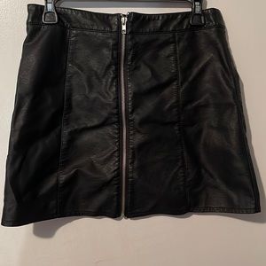 Black mini skirt